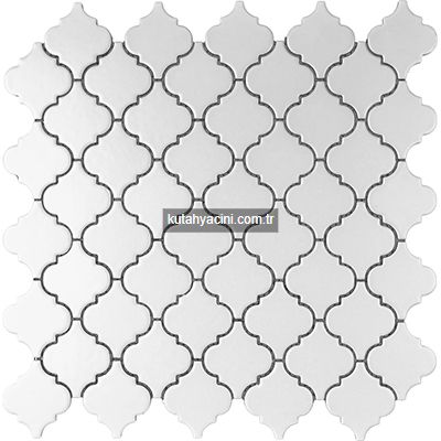 103-Porselen Şekilli Karo 5X5 beyaz   34x33 m2 10 adet